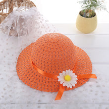 Load image into Gallery viewer, 2 piece combination children's girl straw hat