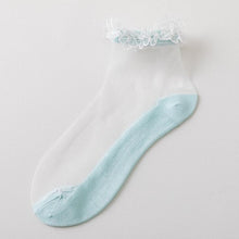 Load image into Gallery viewer, Flowers Lace Ladies Sheer Socks