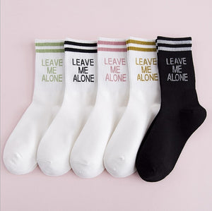 Autumn Winter Letter Women Socks