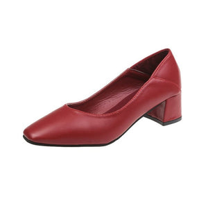 Women Spring Square High Heels Shoe