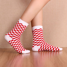 Load image into Gallery viewer, Korea Funky Harajuku Trend Women Checkerboard Socks
