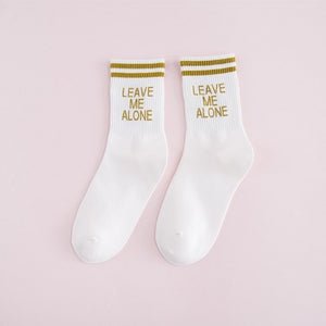 Autumn Winter Letter Women Socks