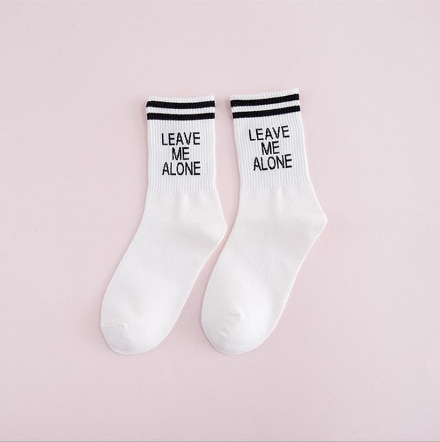 Autumn Winter Letter Women Socks