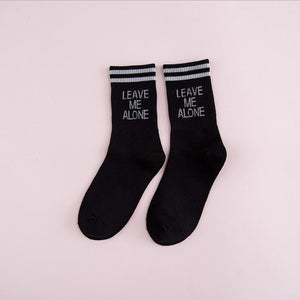 Autumn Winter Letter Women Socks