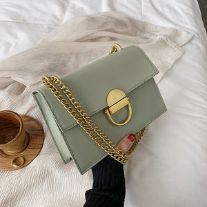 Solid Color PU Leather Crossbody Bags