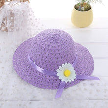 Load image into Gallery viewer, 2 piece combination children&#39;s girl straw hat
