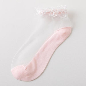 Flowers Lace Ladies Sheer Socks