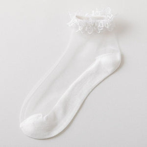 Flowers Lace Ladies Sheer Socks