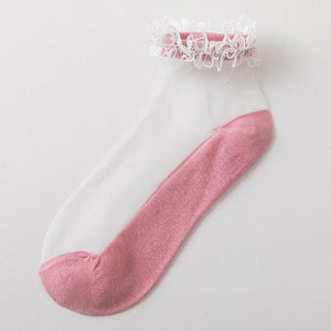 Flowers Lace Ladies Sheer Socks