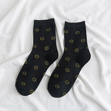 Load image into Gallery viewer, Cartoon Small Smiling Face Female Socks
