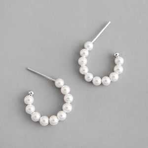 Shell Pearl round Stud earrings