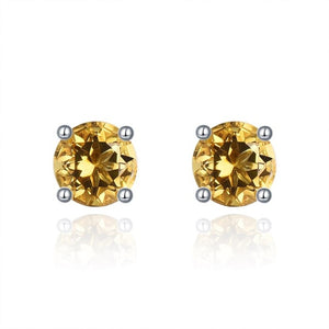 Hutang Roun Silver Stud Earrings