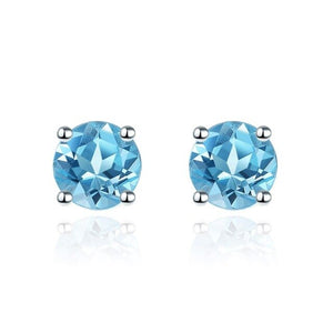 Hutang Roun Silver Stud Earrings