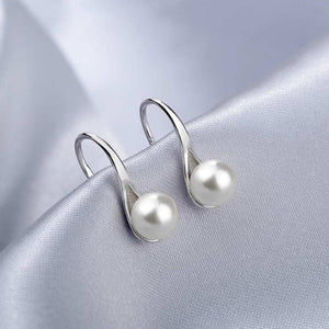 White Pearls Stud Earrings for Women