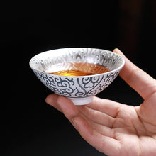 Load image into Gallery viewer, High-grade silver-plated ceramic tea cup
