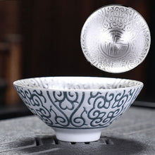 Load image into Gallery viewer, High-grade silver-plated ceramic tea cup
